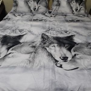 3D bedding 3D wolves